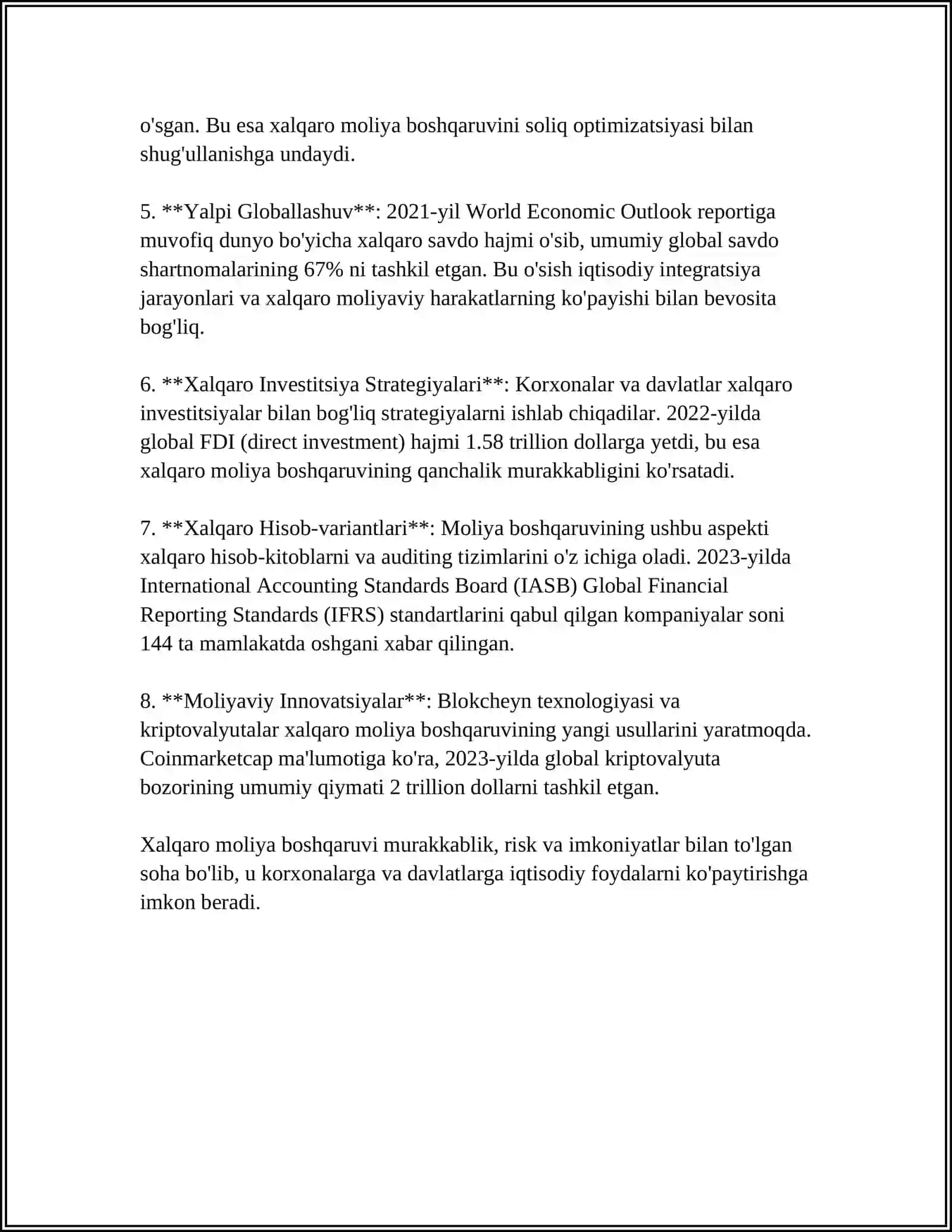 Mavzu: INTERNATIONAL SCHOOL OF FINANCE AND TECHNOLOGY 4