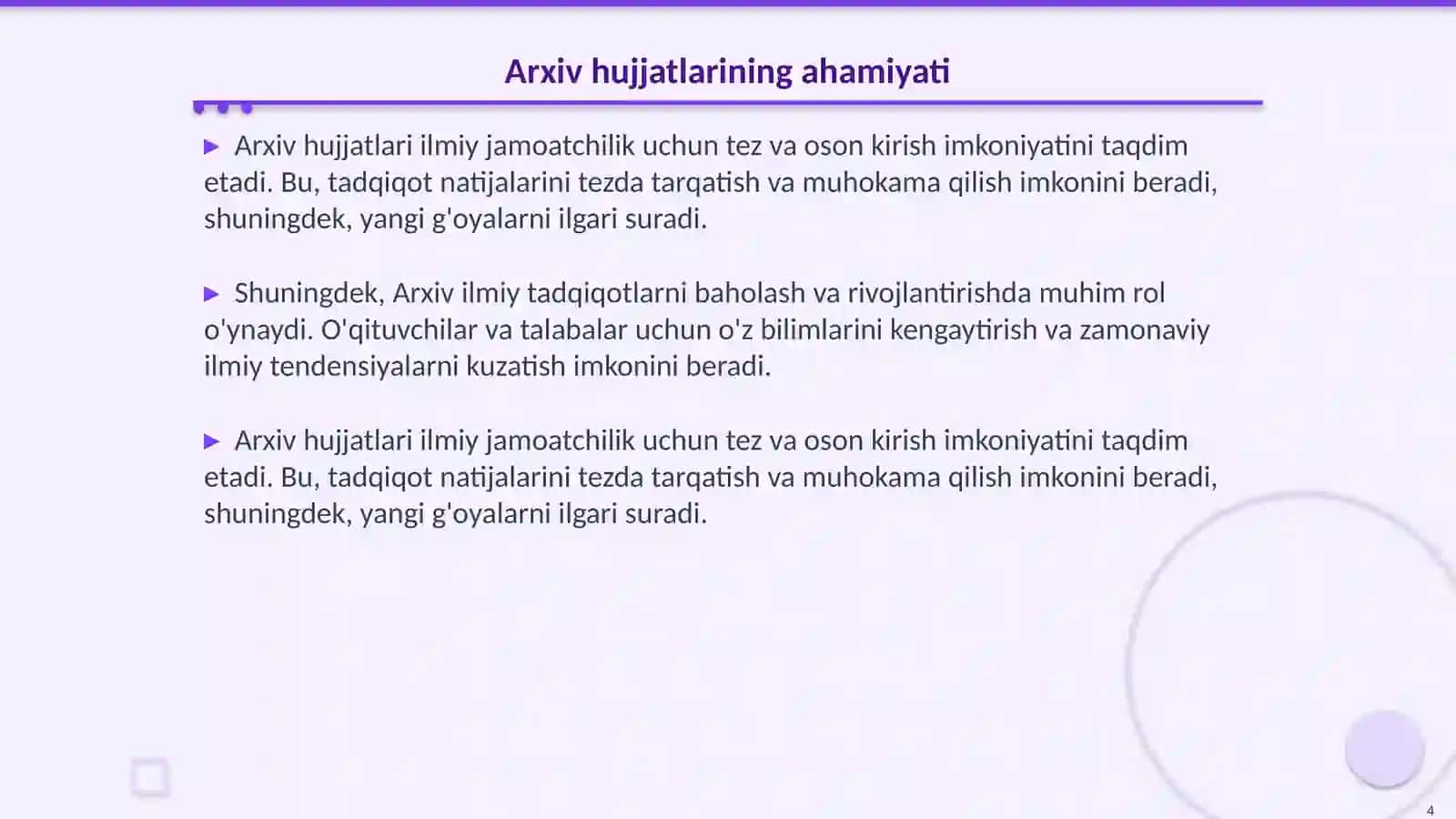 Arxiv hujjatlaridan foydalanish turlari 4