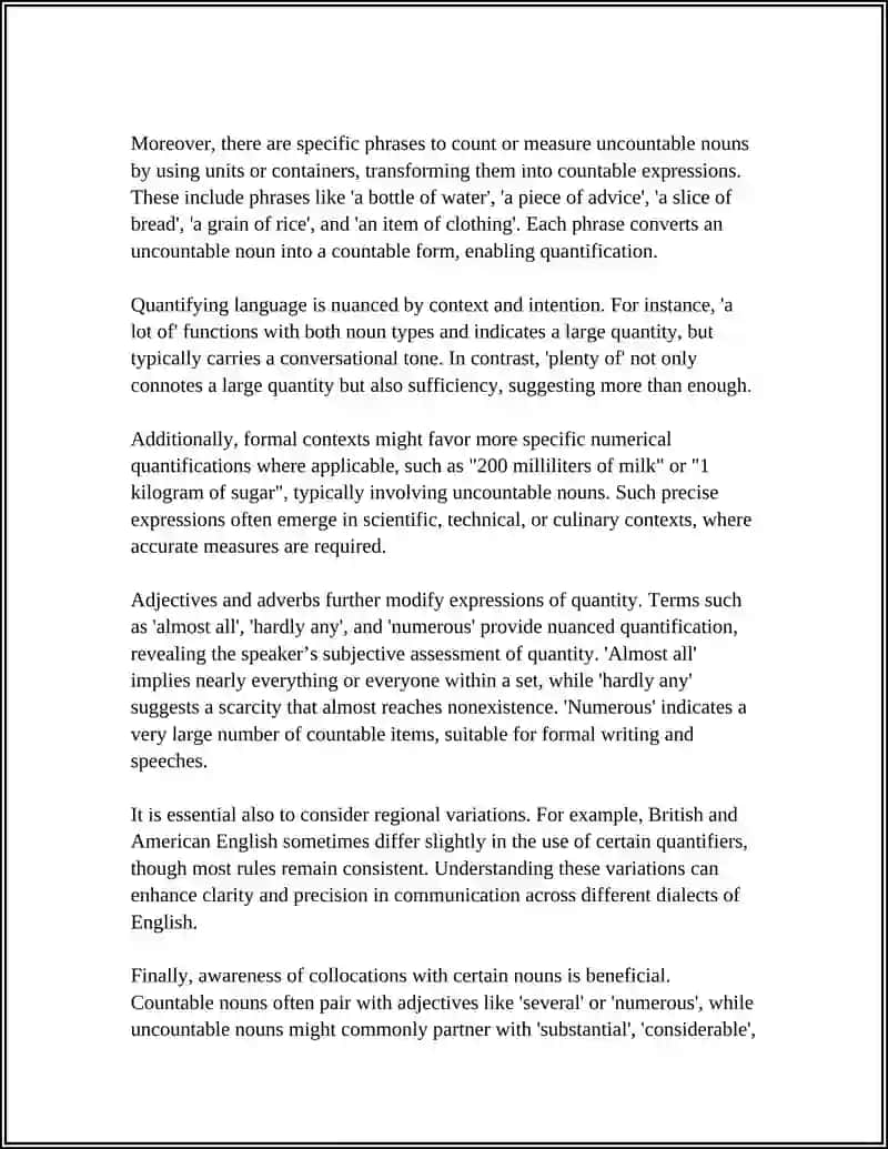 EXPRESSION OF QUANTITY 4