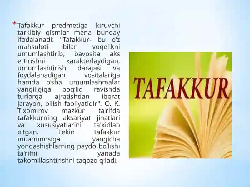 Tafakkur, nutq va intellekt 4