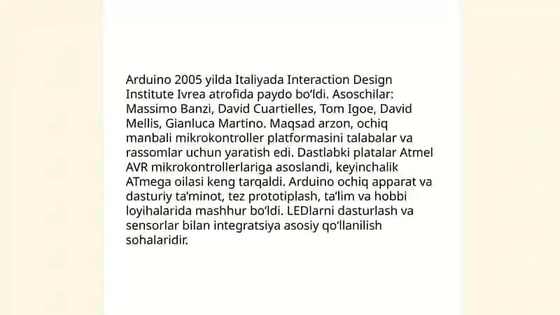 Arduino platasi va ularning turlari 4
