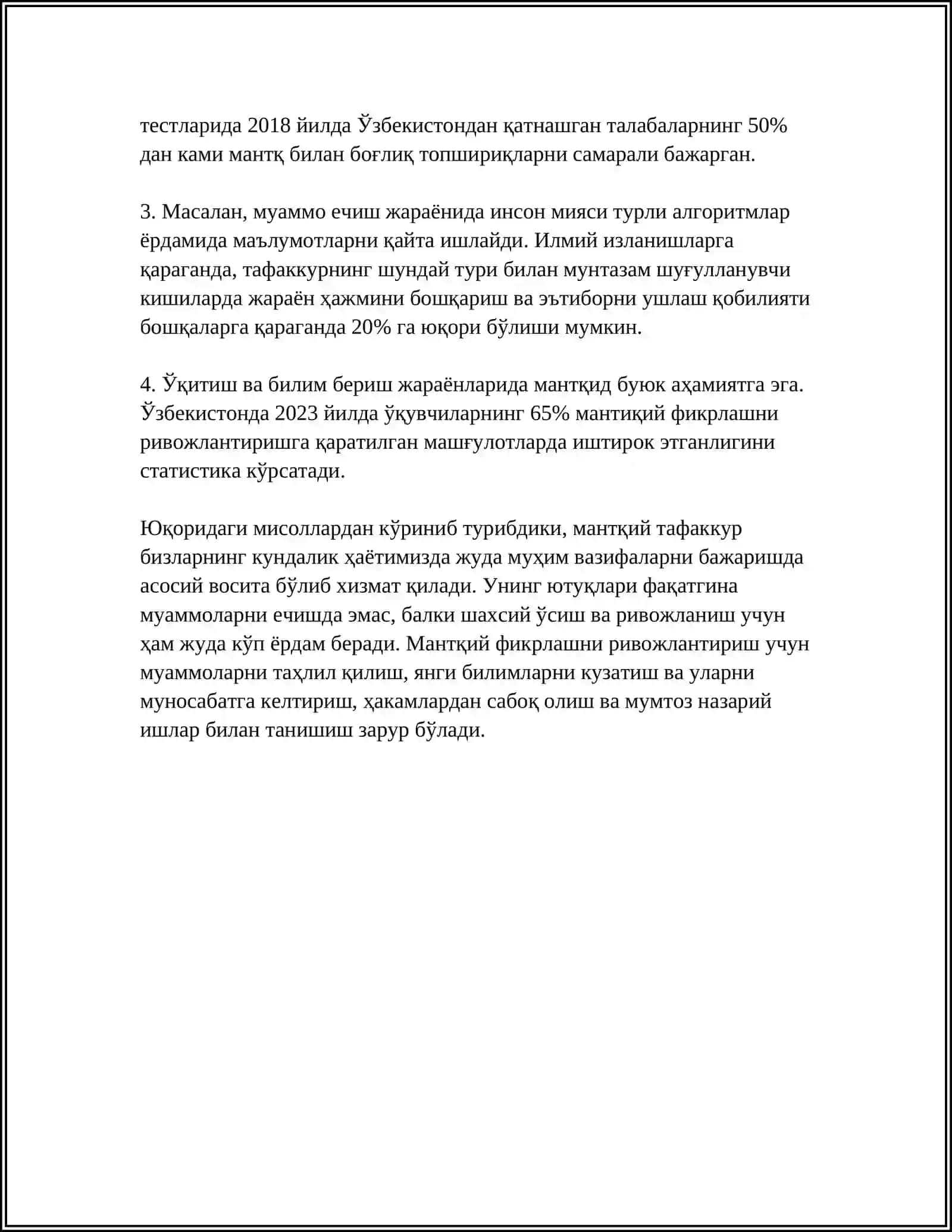 TAFAKKUR SHAKLLARI VA OPERATSIYALARI 4