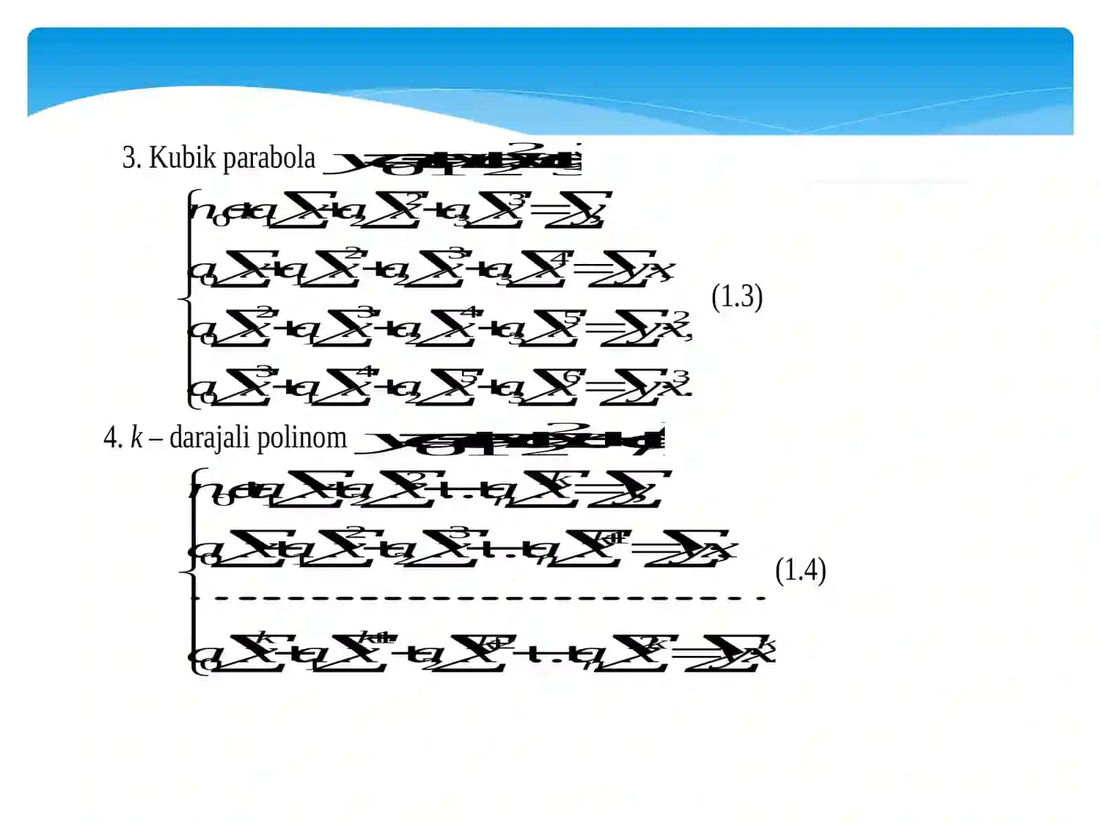 CHIZIQLI VA CHIZIQSIZ REGRESSION BOG’LANISHLAR 4