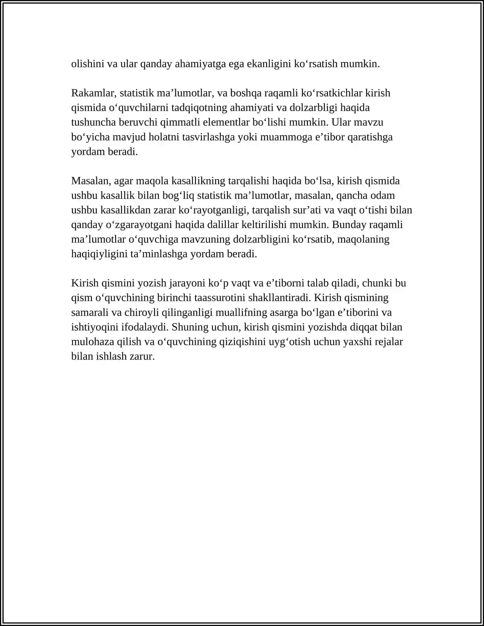 MAGISTRLIK VA DOKTORLIK (PHD) DESERTATSIYASINI YOZISH TARTIBI VA UNI RASMIYLASHTIRISH 4