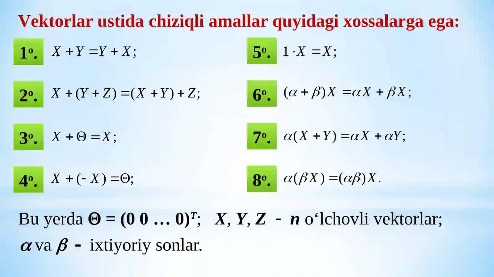 ARIFMETIK VEKTOR FAZO. CHIZIQLI FAZO 4