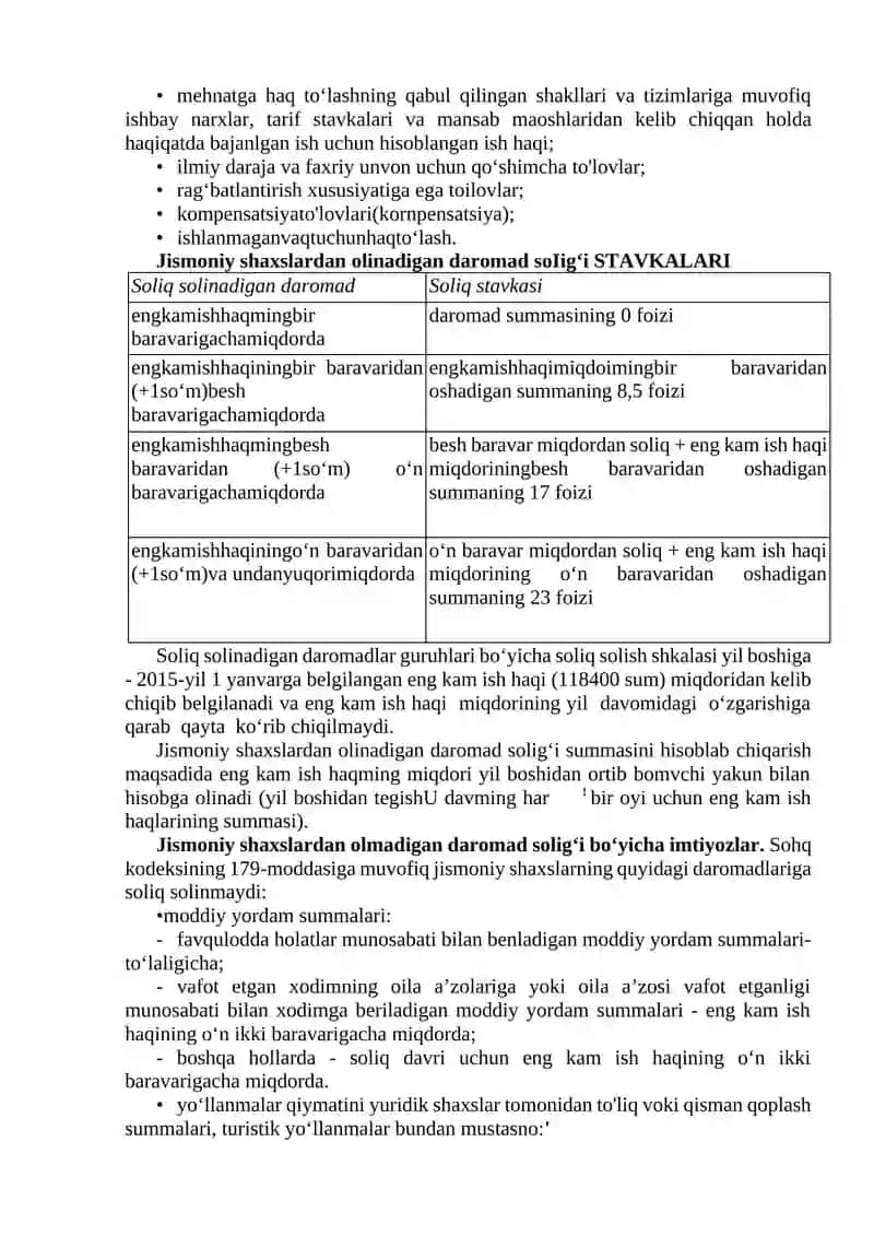 Daromadlarini soliqqa tortish xususiyatlari 4