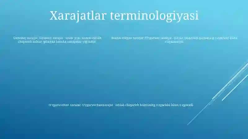 Xarajatlar Tushunchasi Va Klassifikatsiya 4