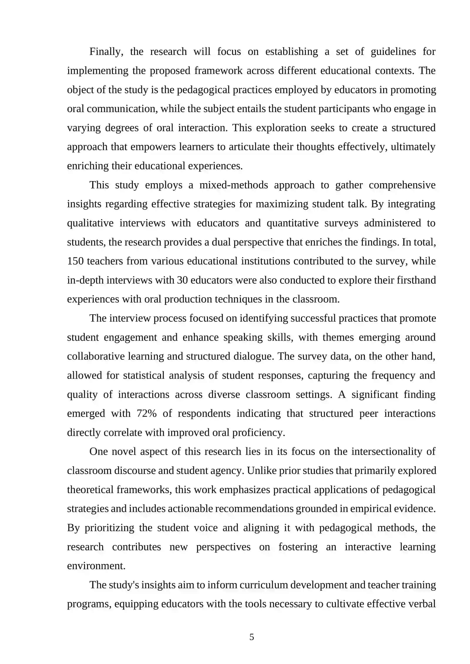 A Pedagogical Framework for Maximazing Student Talk and Enhancing Oral Production 4