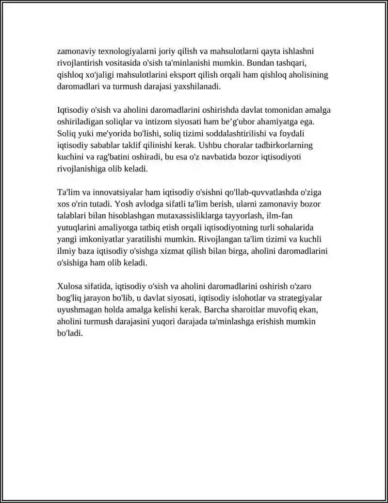 AHOLINI TURMUSH DARAJASINI YUQORI DARAJADA TA'MINLASH 4
