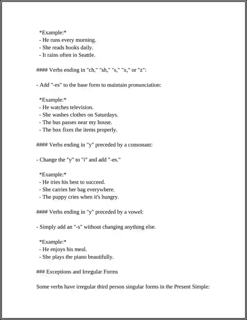 Theme: PRESENT TENSES 4