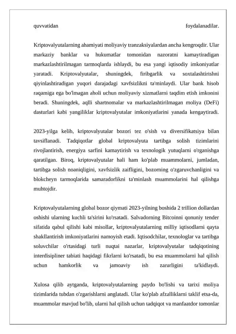 KRIPTOVALYUTALAR PAYDO BO'LISHI VA TARIXI 4