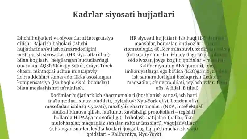 Xodimlar faoliyatiga doir hujjatlar 4