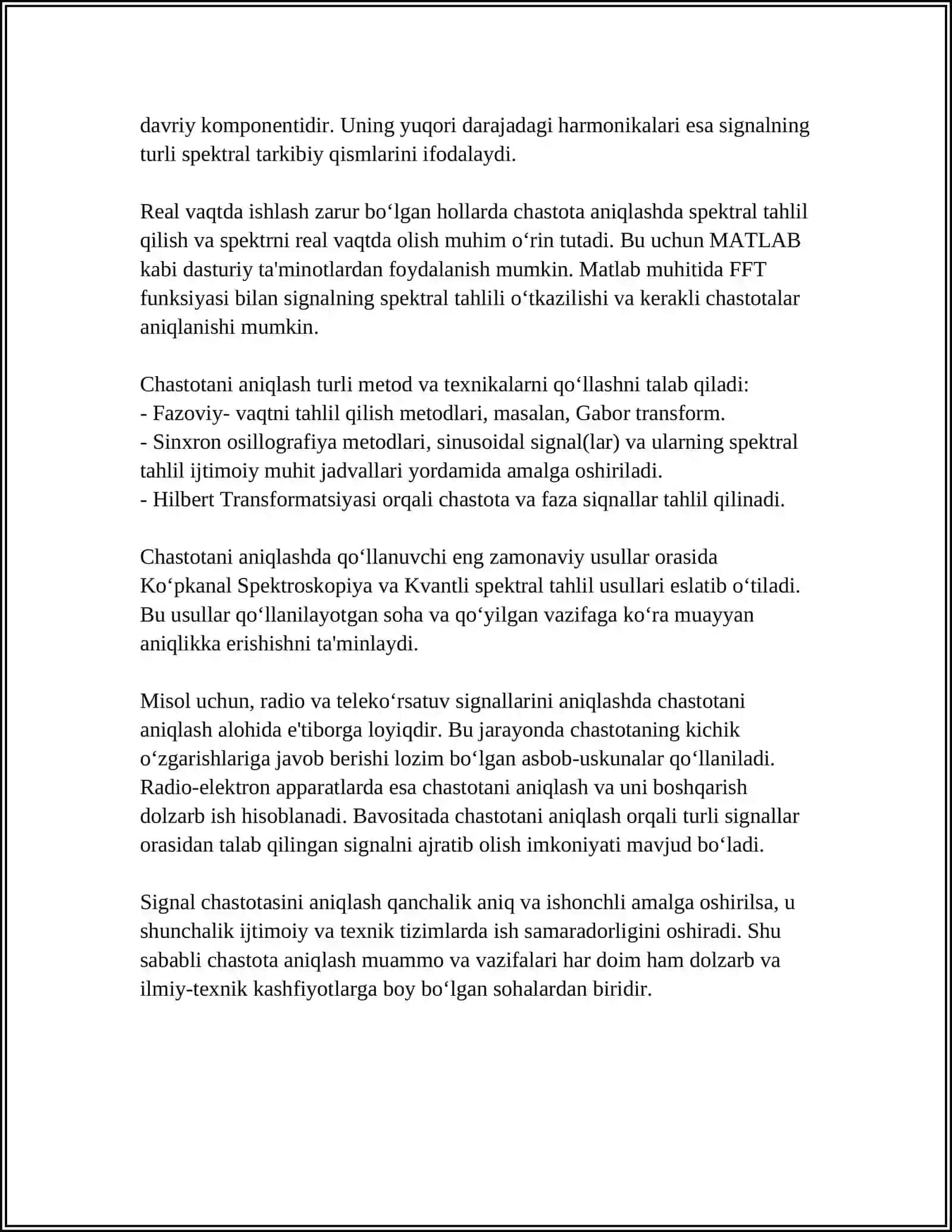 SIGNAL CHASTOTASI VA FAZASI 4