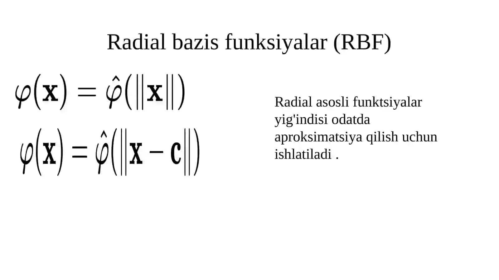 Radial neyron to‘rlar 4