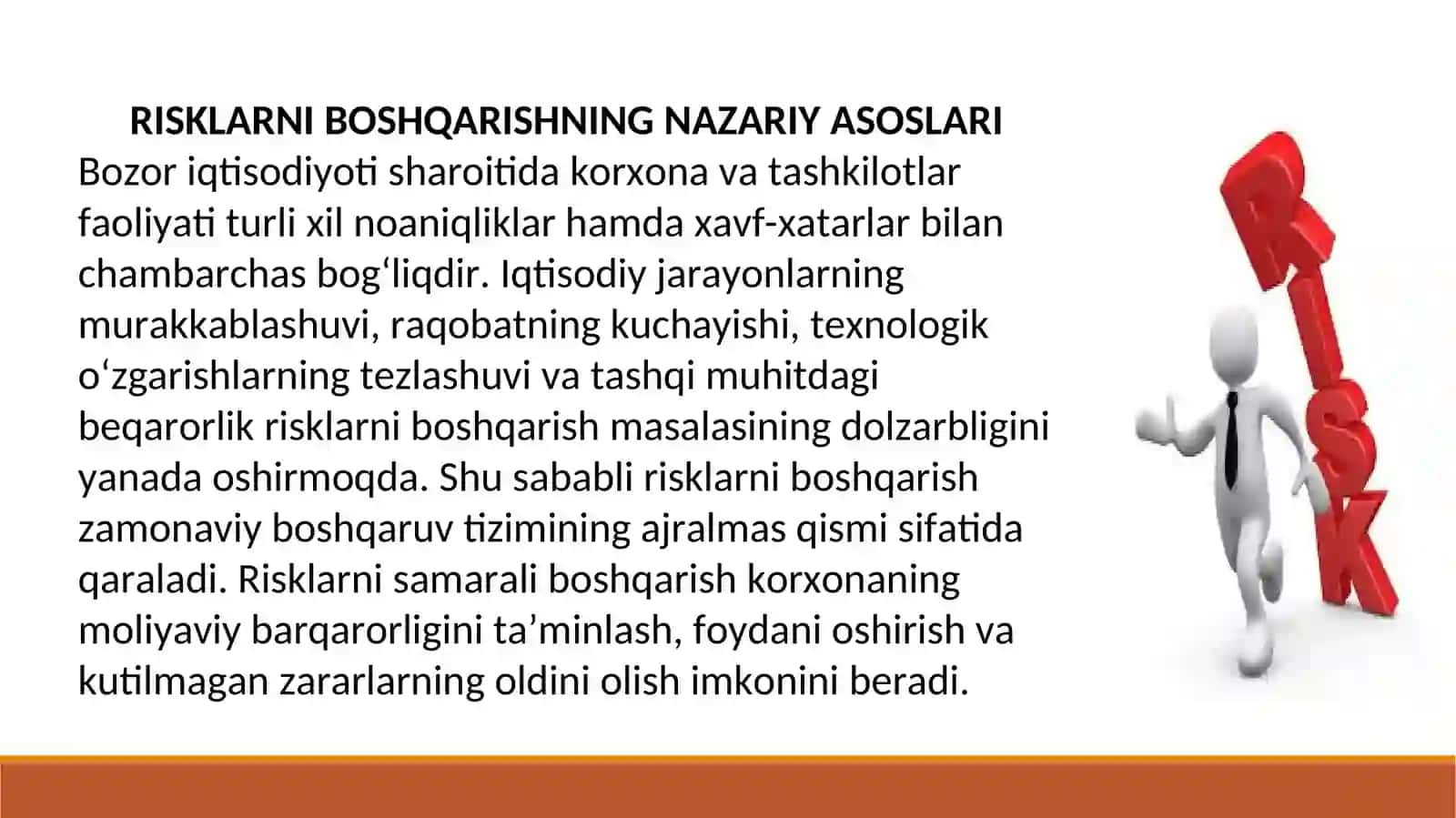 Korporativ, strategik biznes va loyiha darajadagi risklarni boshqarish 4