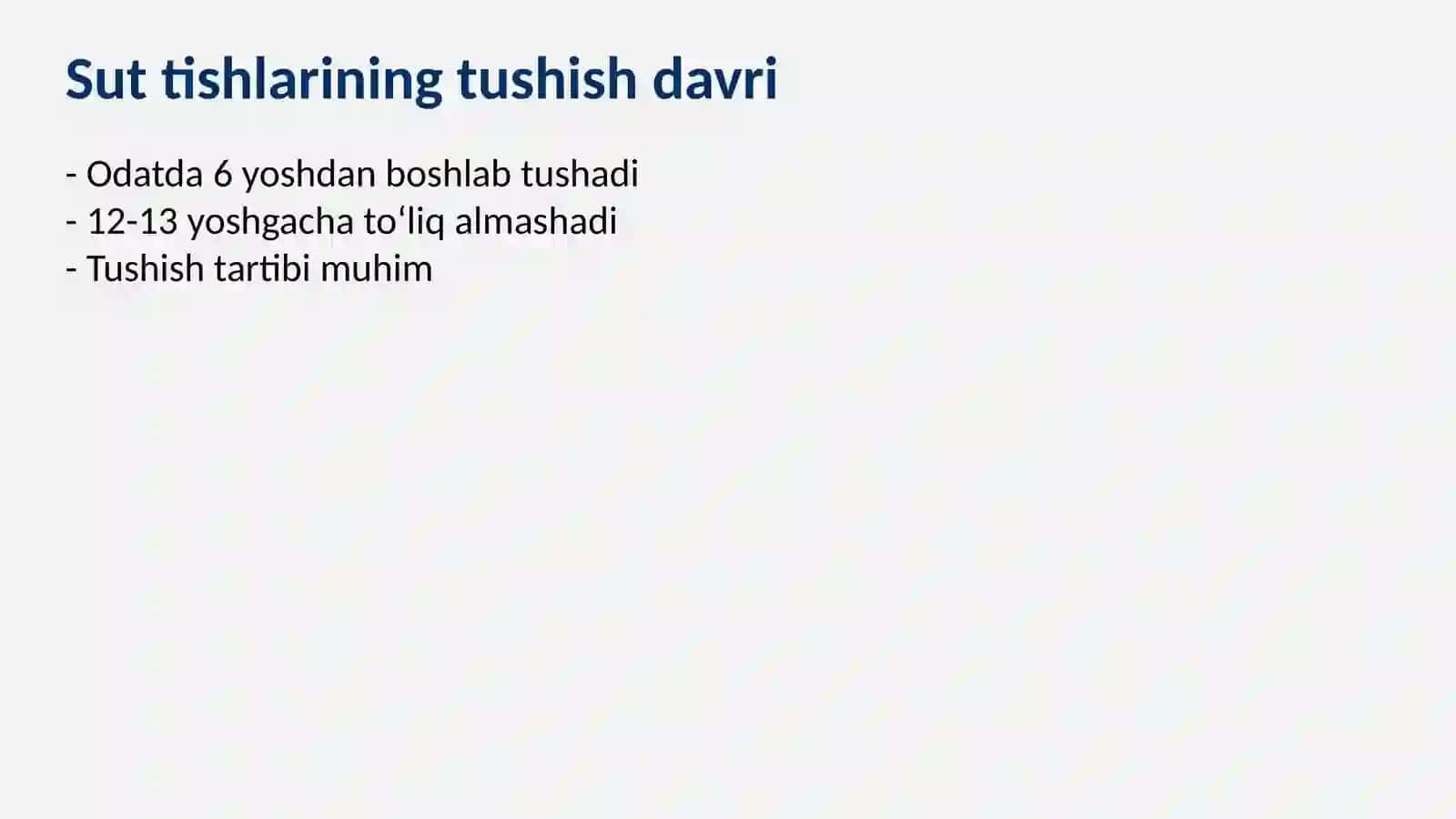 Bolalarda sut va doimiy tishlarning olish texnikasi 4