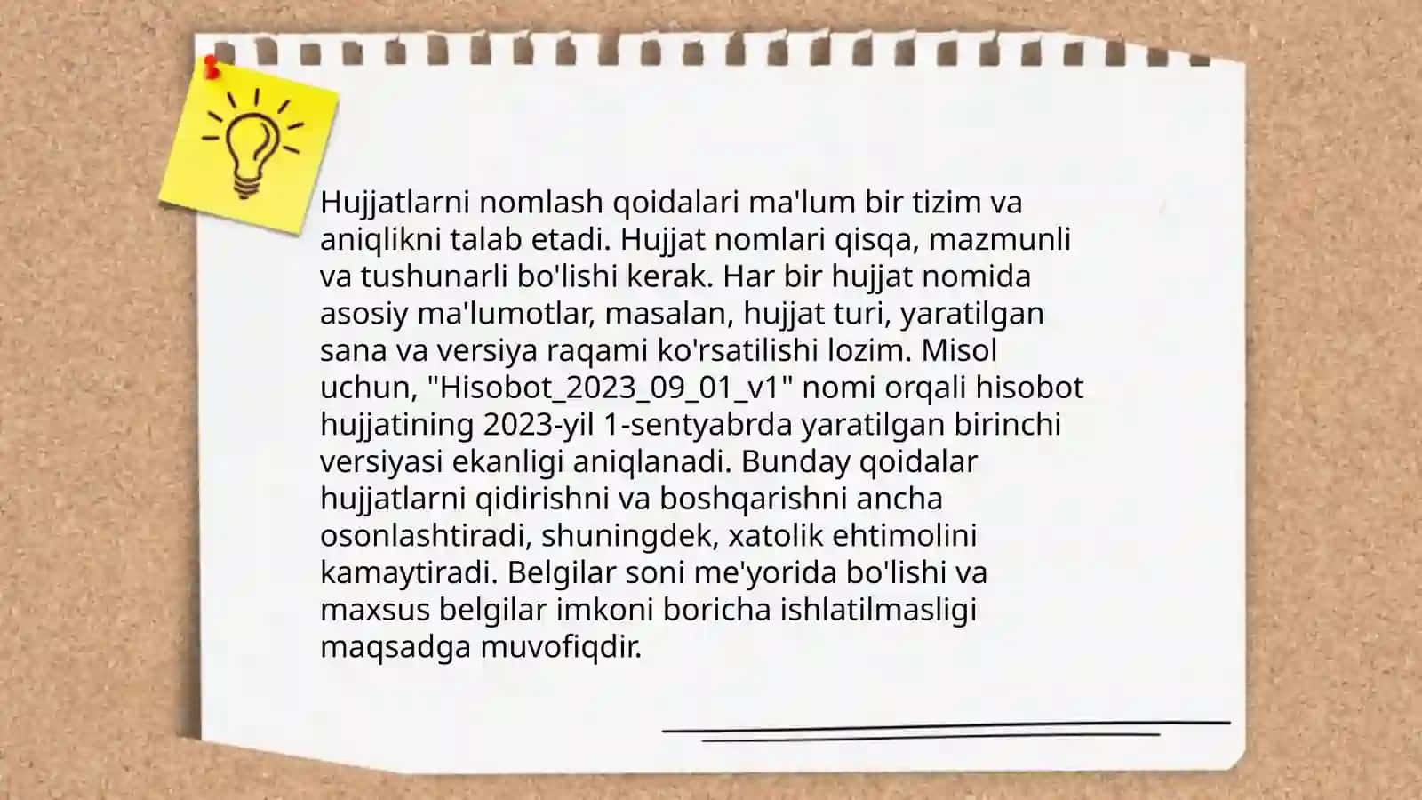 Hujjatlar ustida ishlash tartibini oʻrganish 4