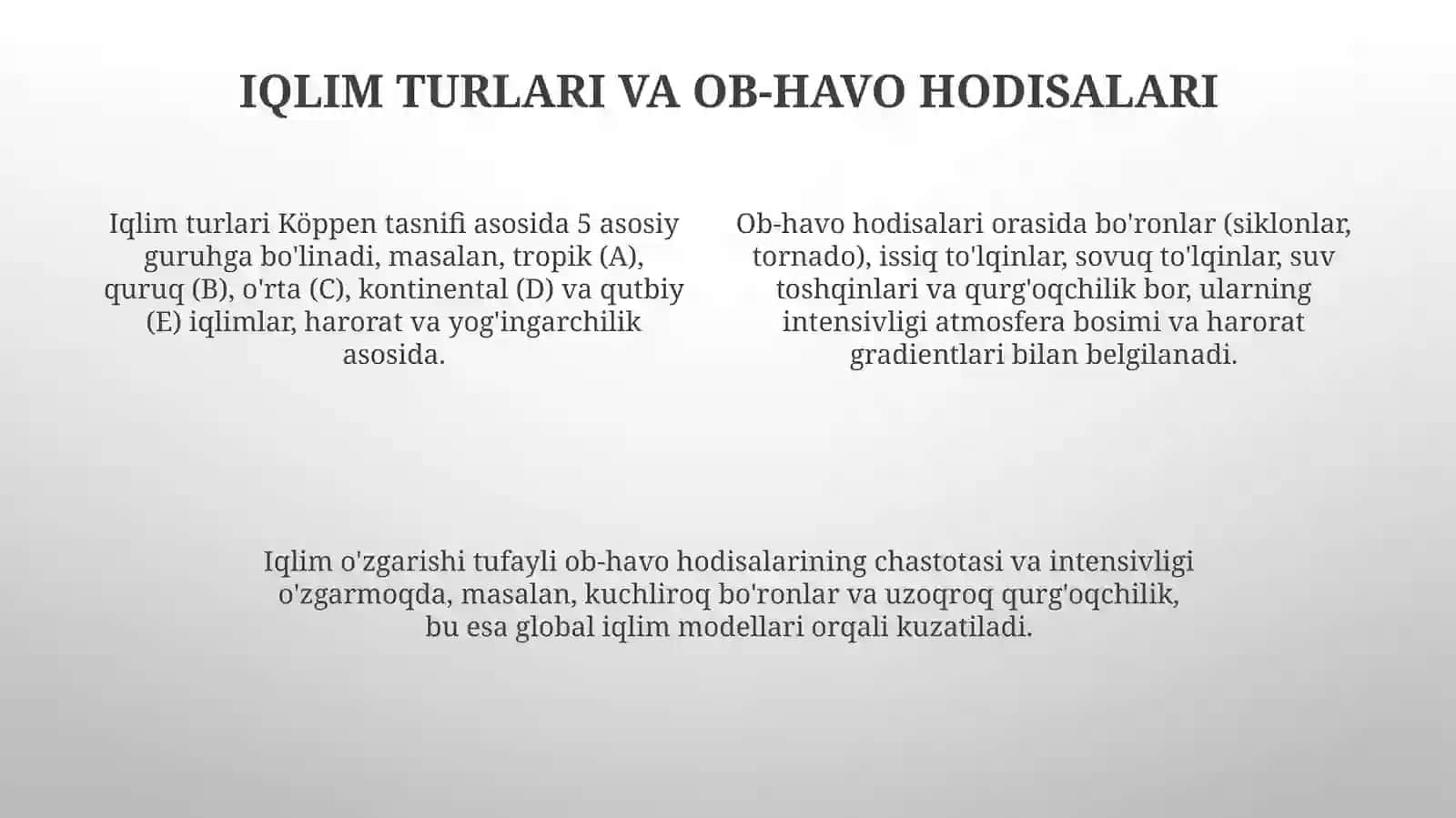 Iqlim va ob-havo 4