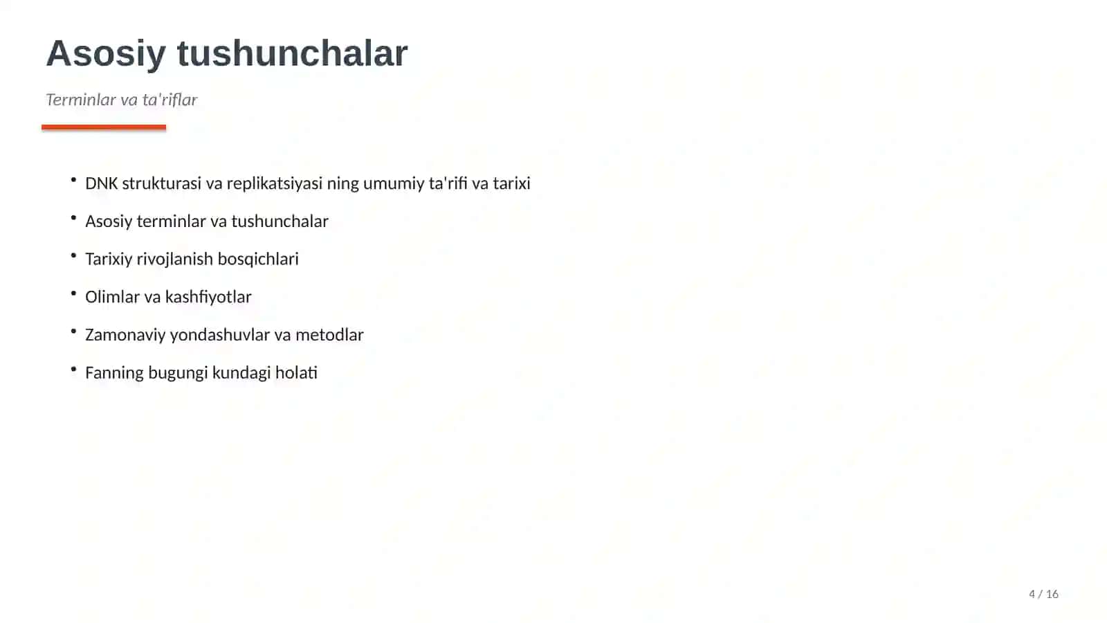 DNK strukturasi va replikatsiyasi 4