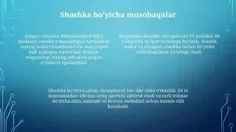 Shashka Sport turi haqida 4