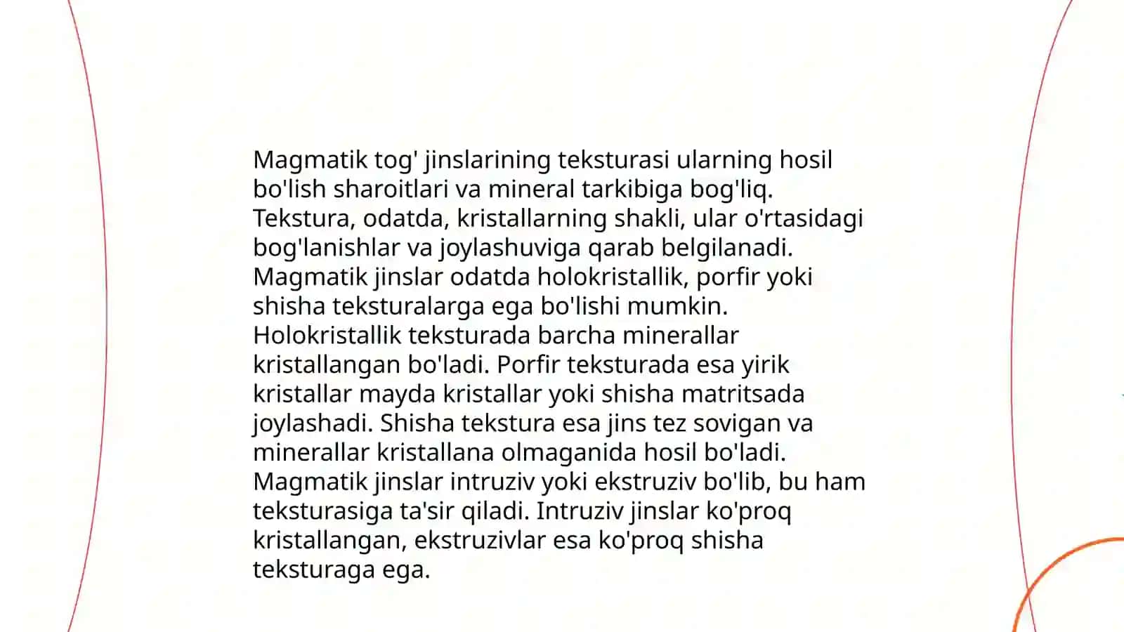 Magmatik tog' jinslarining strukturasi 4