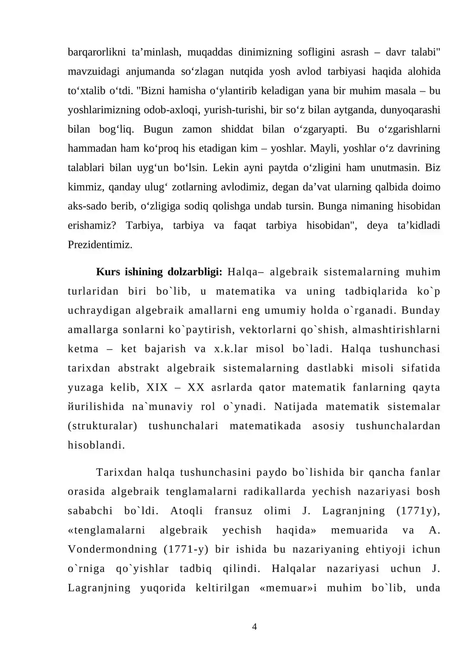 Halqa va uning xossalari 4