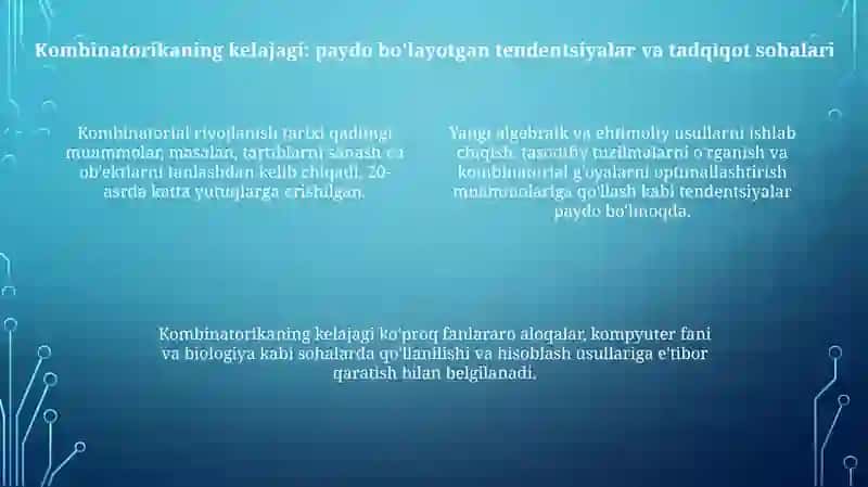 Kombinatorika fani rivojlanish tarixi 4