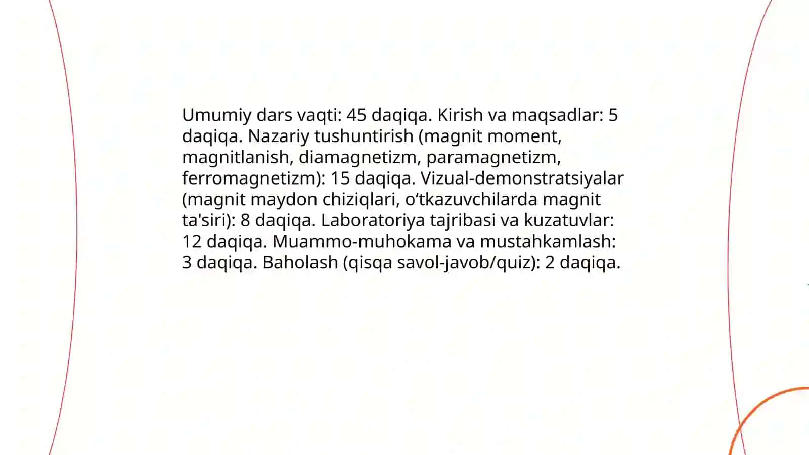 Moddalarning magnit xossalari ʼʼ mavzusini oʻqitish metodikasi 4