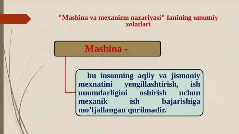 Mashina va mexanizm nazariyasi 4