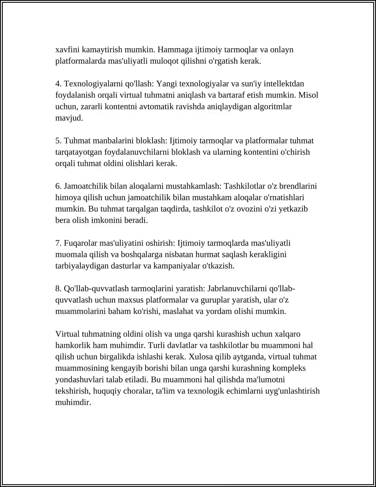 Virtual Tuhmat va Tuhmatga Qarshi Kurashish 4