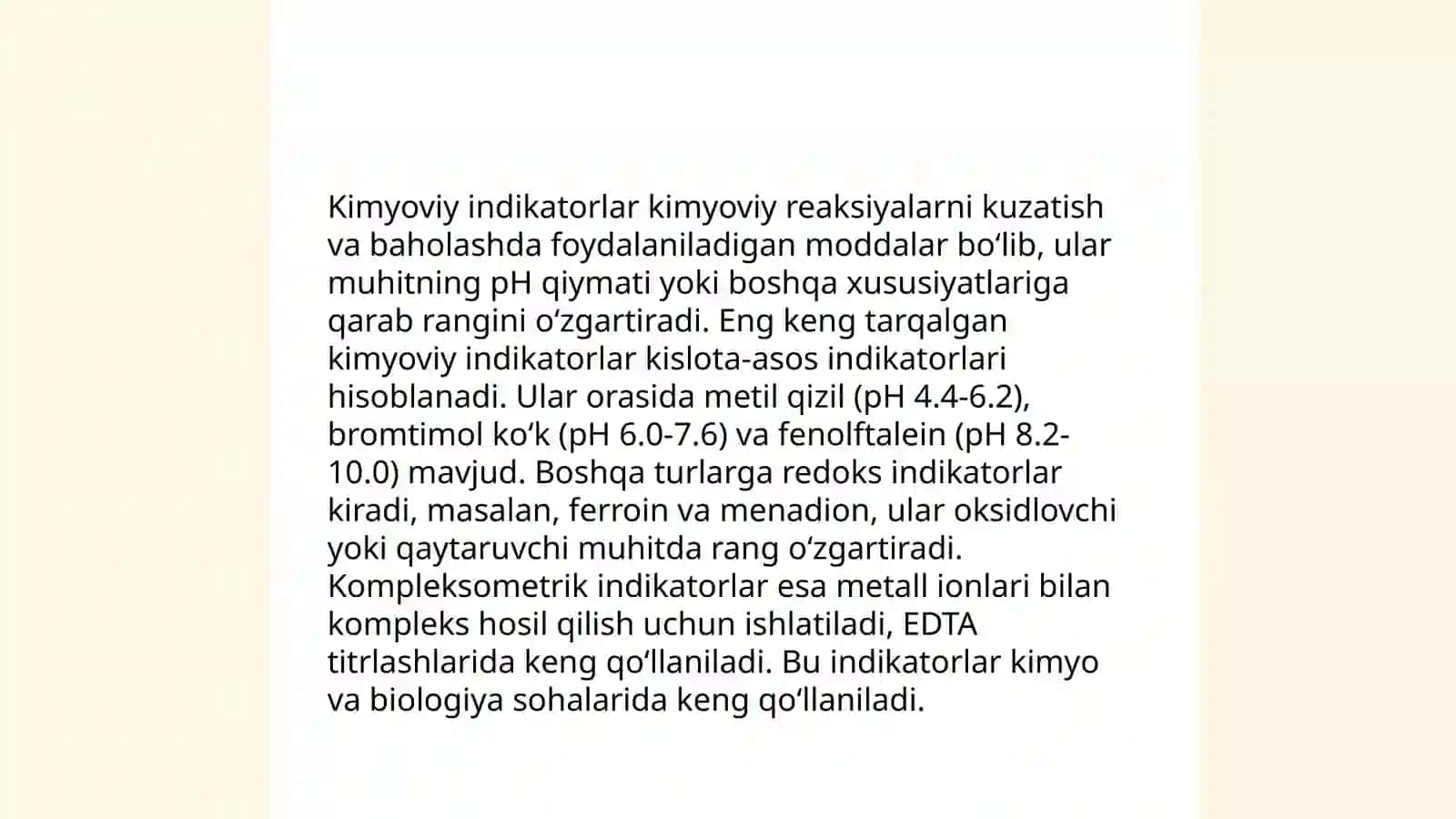 Indikatorlar nazariyasi 4