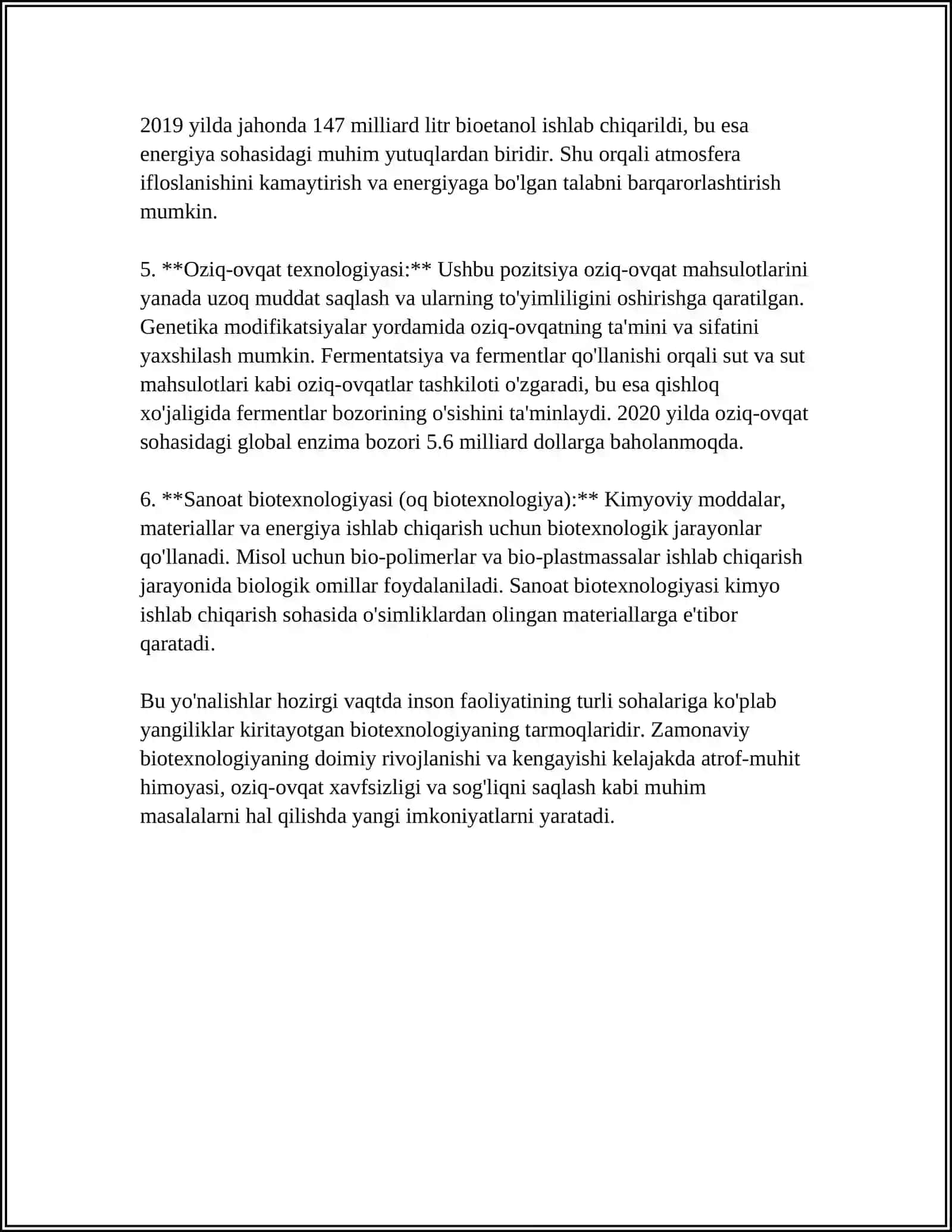 BIOTEXNOLOGIYA VA BIOXAFSIZLIK 4
