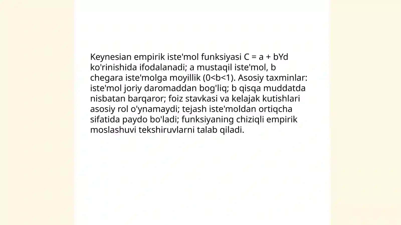 Empirik isteʼmol funksiyalari 4