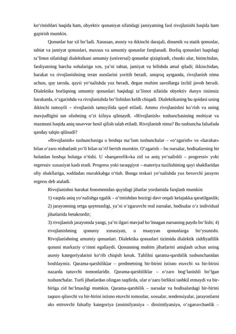 RIVOJLANISH NAZARIYASI (DIALEKTIKA) 4