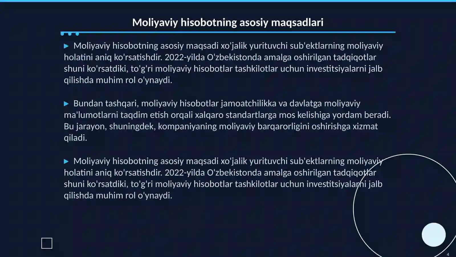 Moliyaviy hisobot 2 fani xususiyati 4