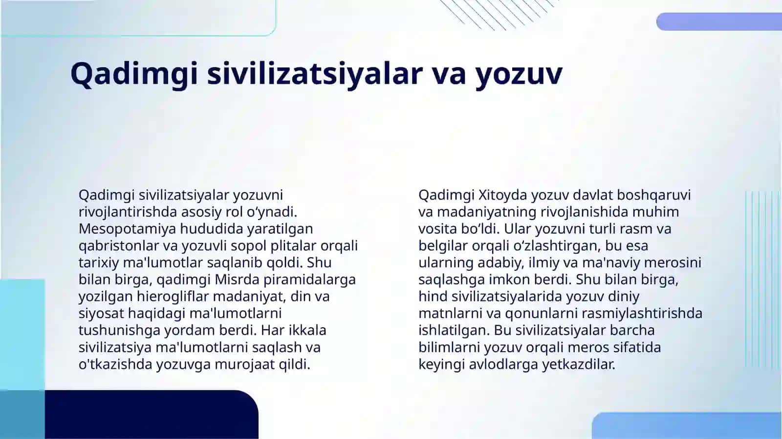 YOZUVNING TARIXIY AHAMIYATI 4