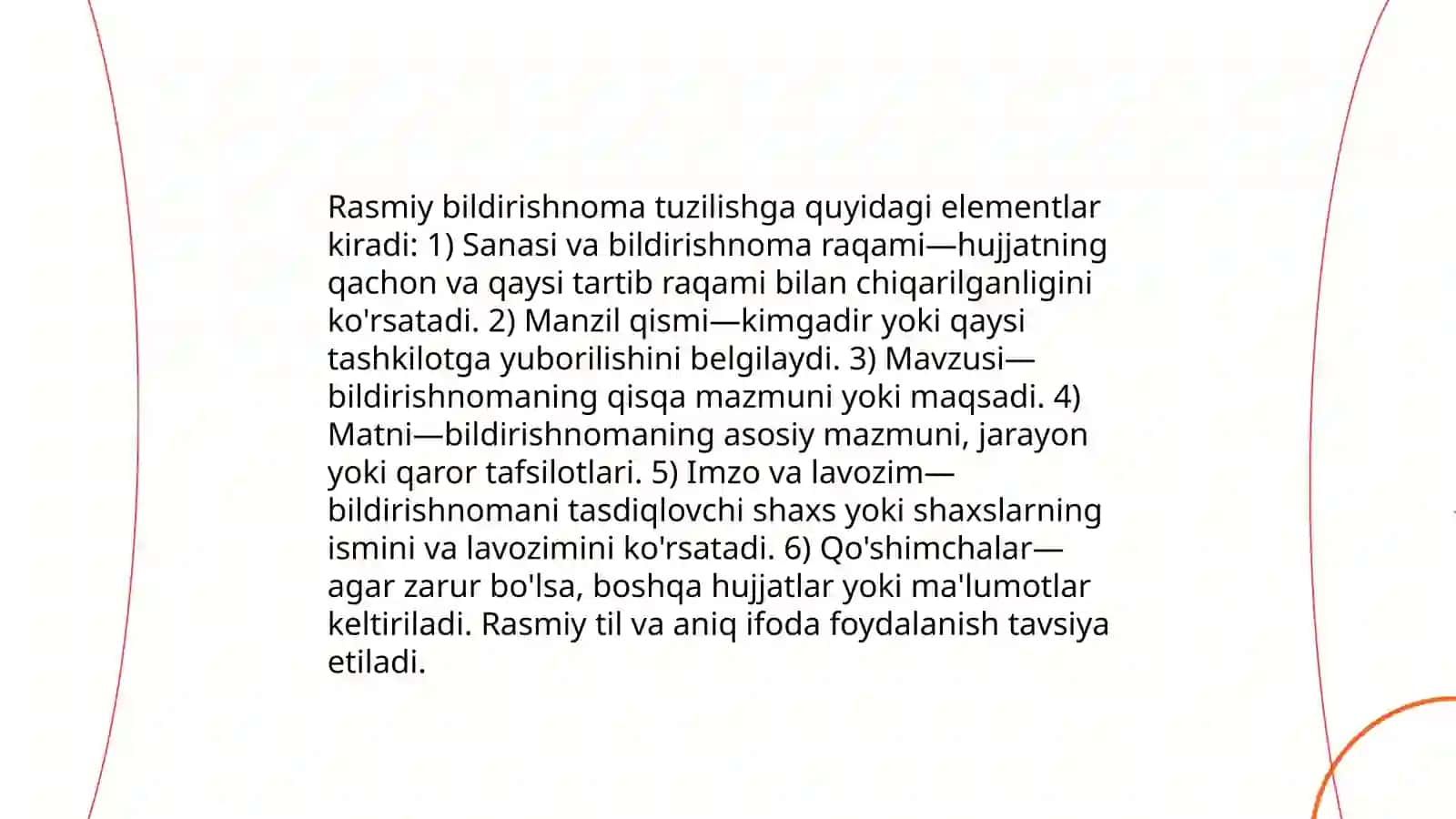 Bildirishnoma yozishni o'rganish 4