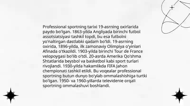 Professional sportning mohiyati va shakilanishi 4