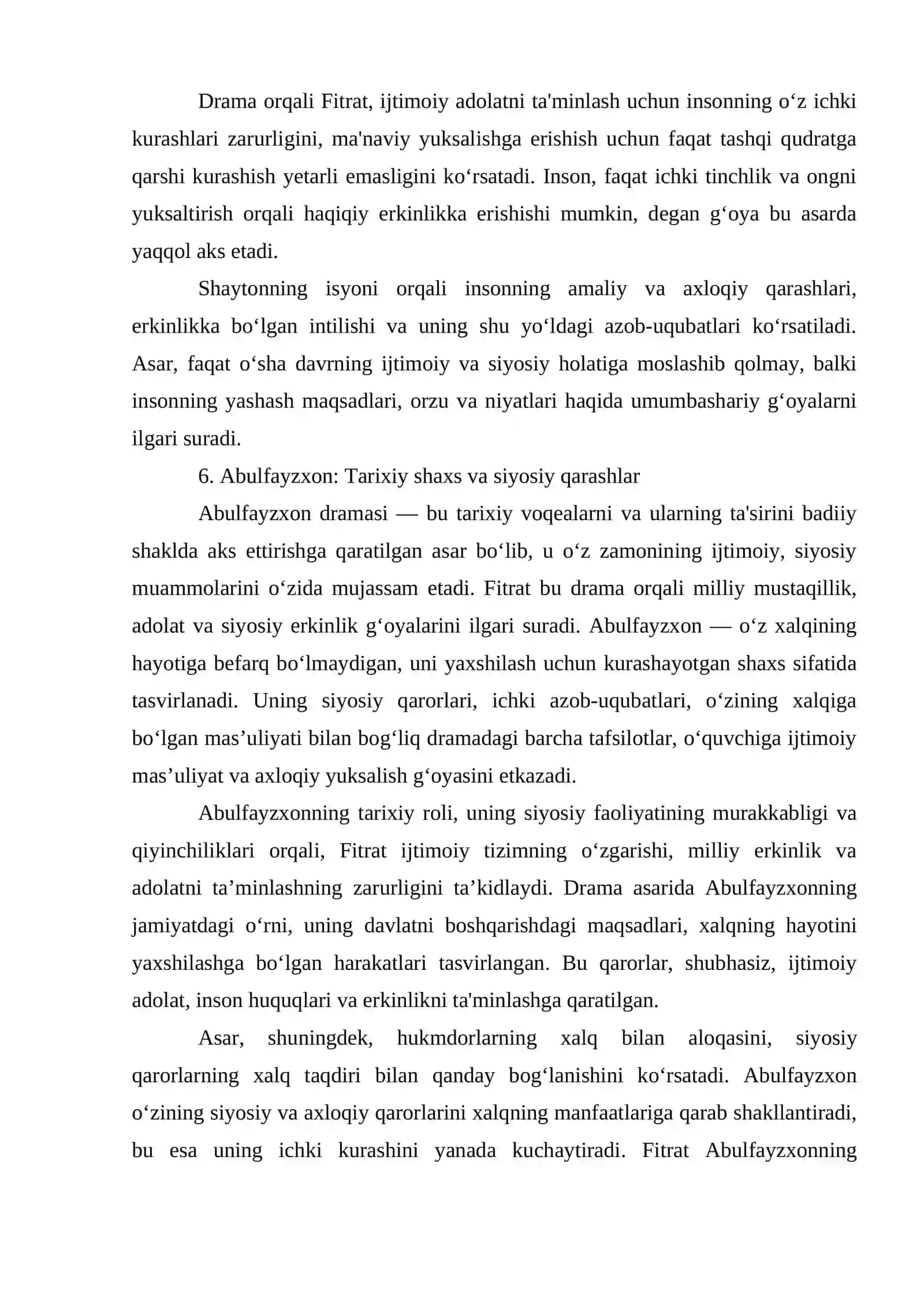A. Fitratning "Shaytonning Tangriga Isyoni" va "Abulfayzxon" dramalari 4