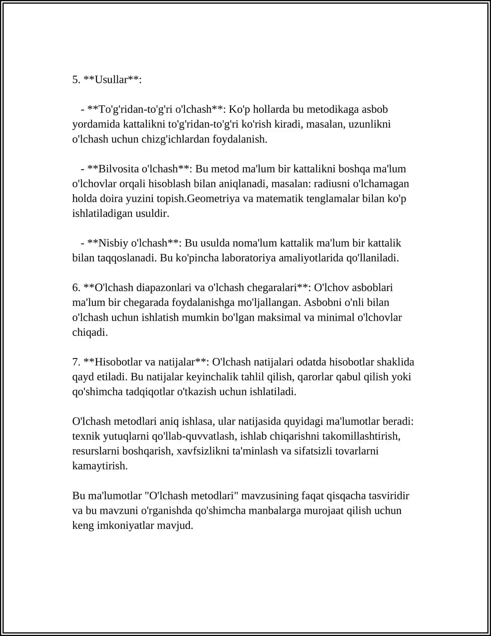 ÕLCHASHLARNING NAZARIY ASOSLARI 4