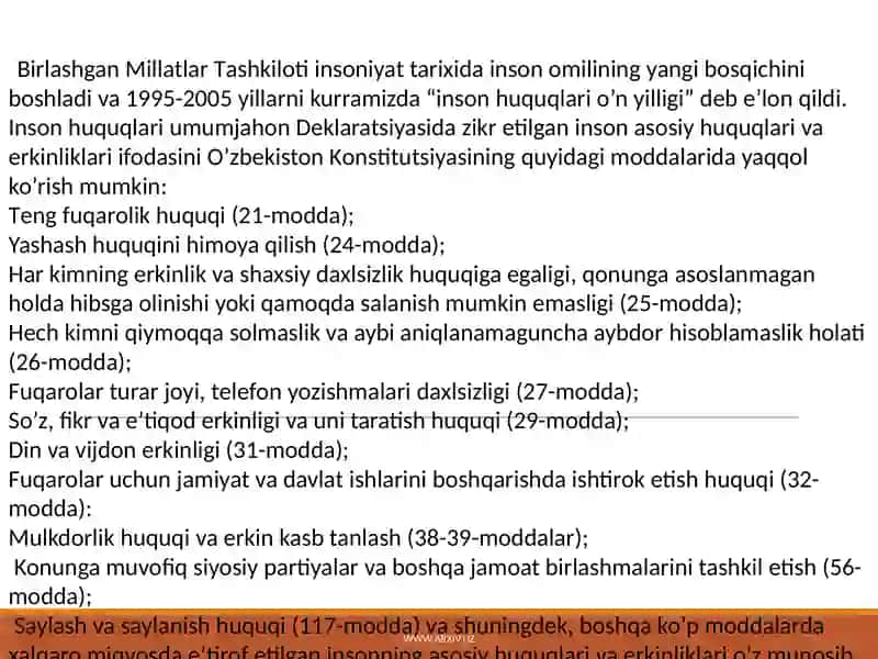 Yangi Konstitutsiyada Fuqarolarning Huquq va Erkinliklari 4