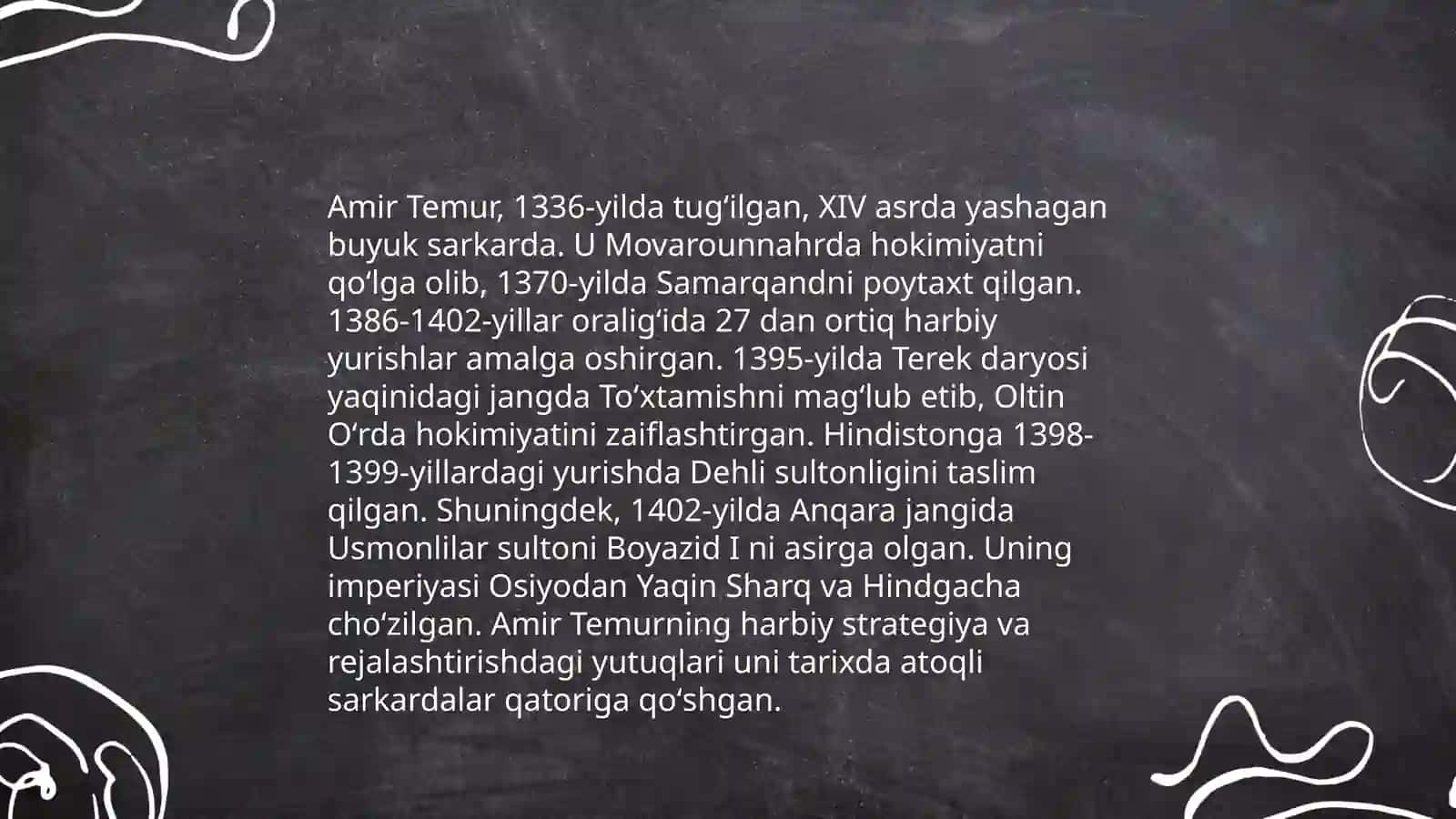 Amir Temur davlat chegaralarini mustahkamlanishi 4
