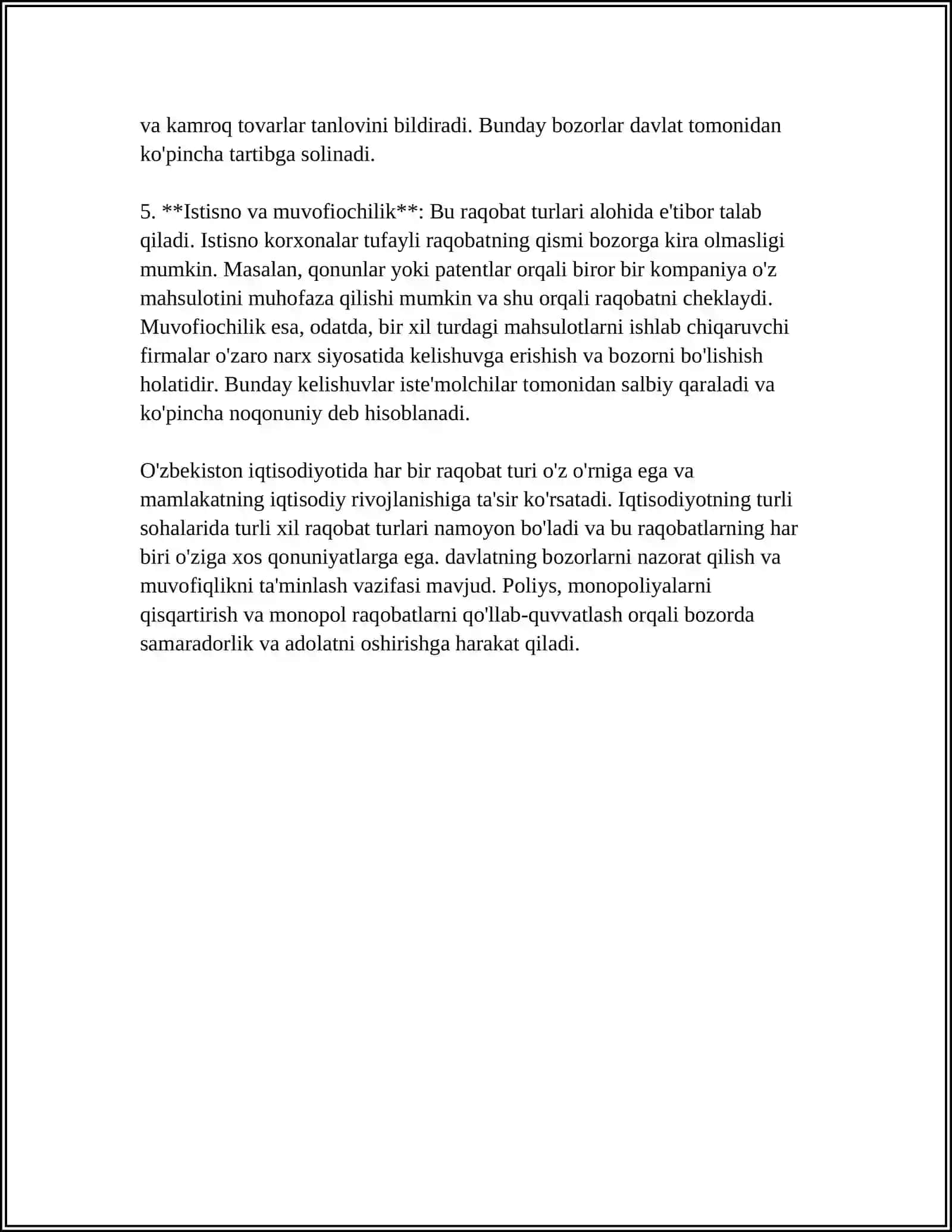 RAQOBAT VA MONOPOLIYA 4