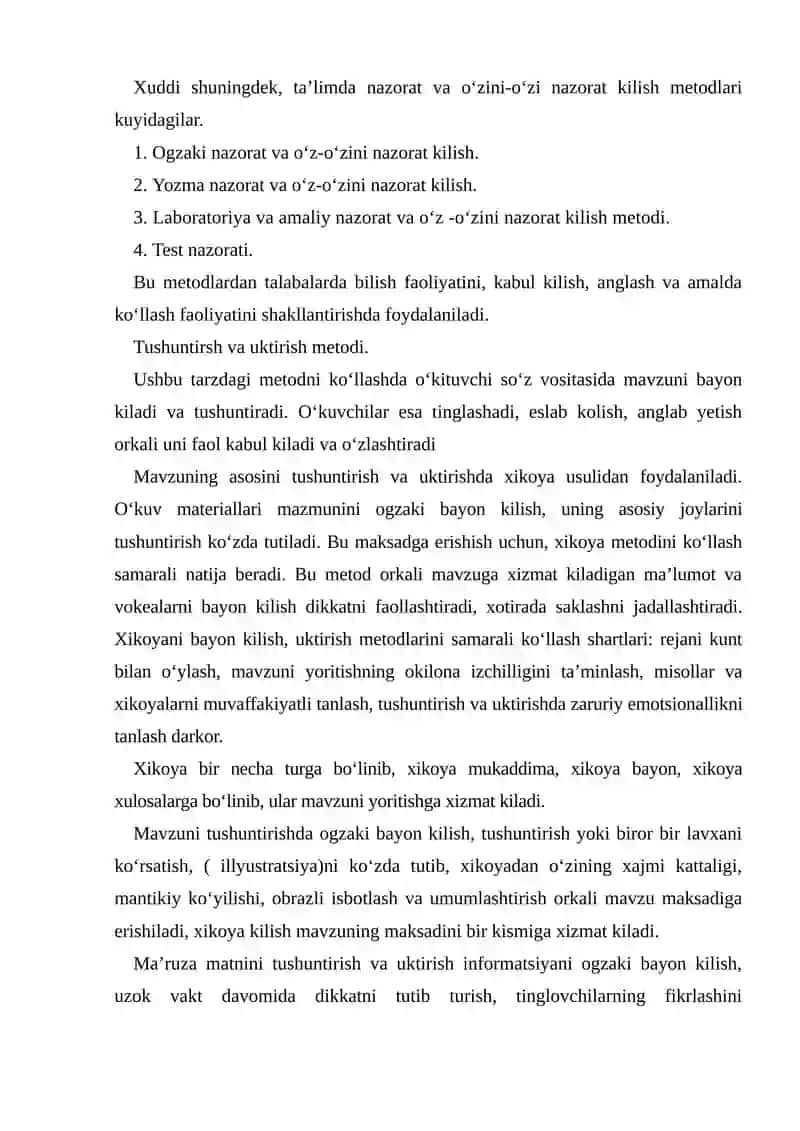 Ta’lim Metodlari va Vositalari 4
