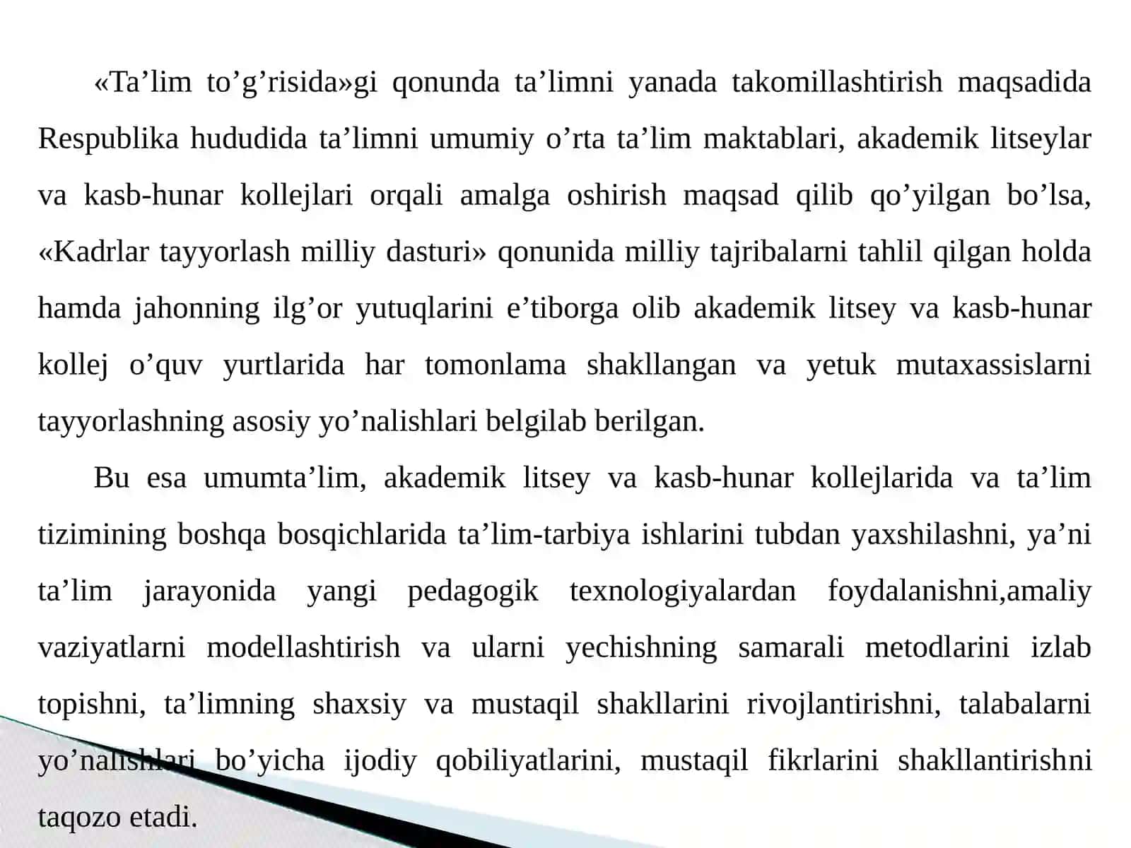 FOIZLAR VA UNI O’QITISH METODIKASI 4