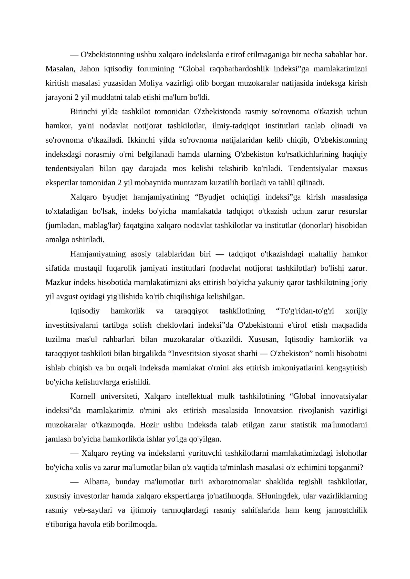 Xalqaro reytinglar va indekslar 4