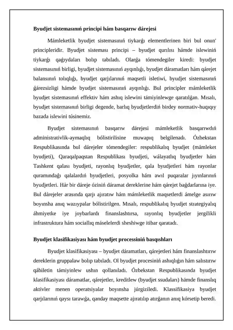 Mámleketlik byudjet sisteması 4
