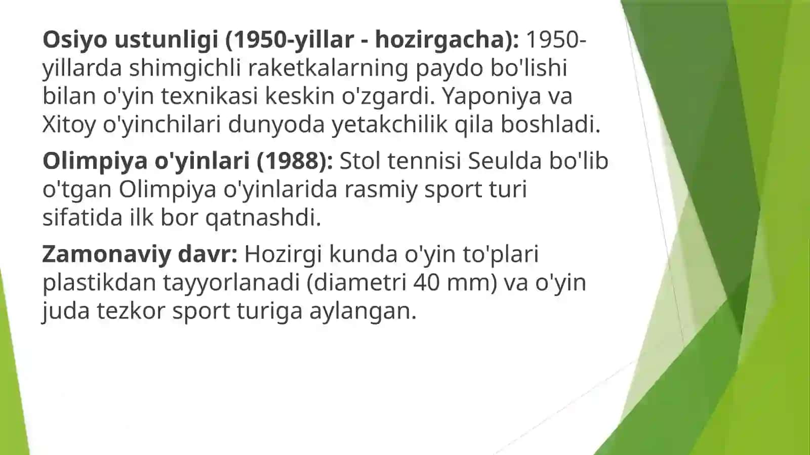 Stoltennisining paydo bo'lishi tarixi va rivojlanishi 4