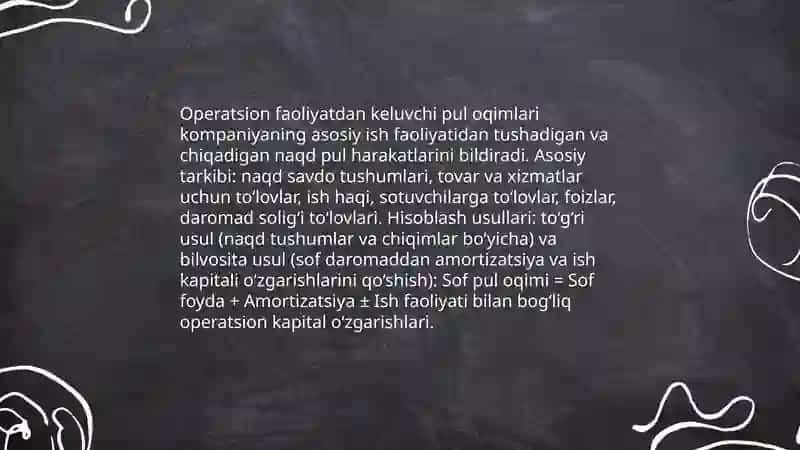 Pul oqimlari tahlili 4