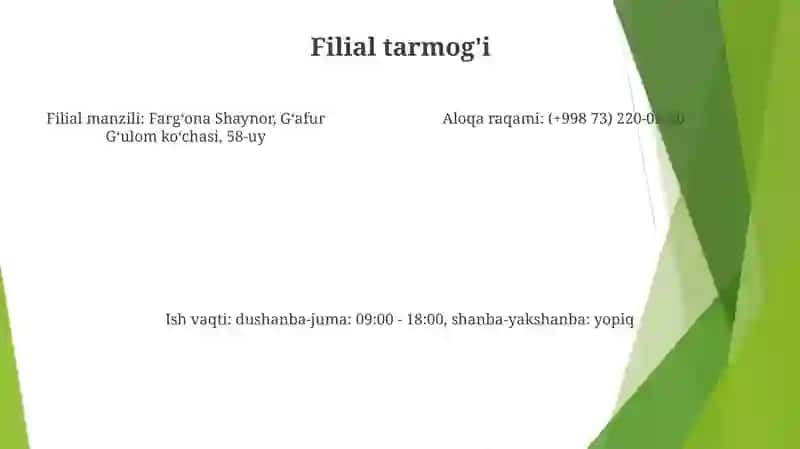 Ipoteka Bank Farg’Ona Filiali 4